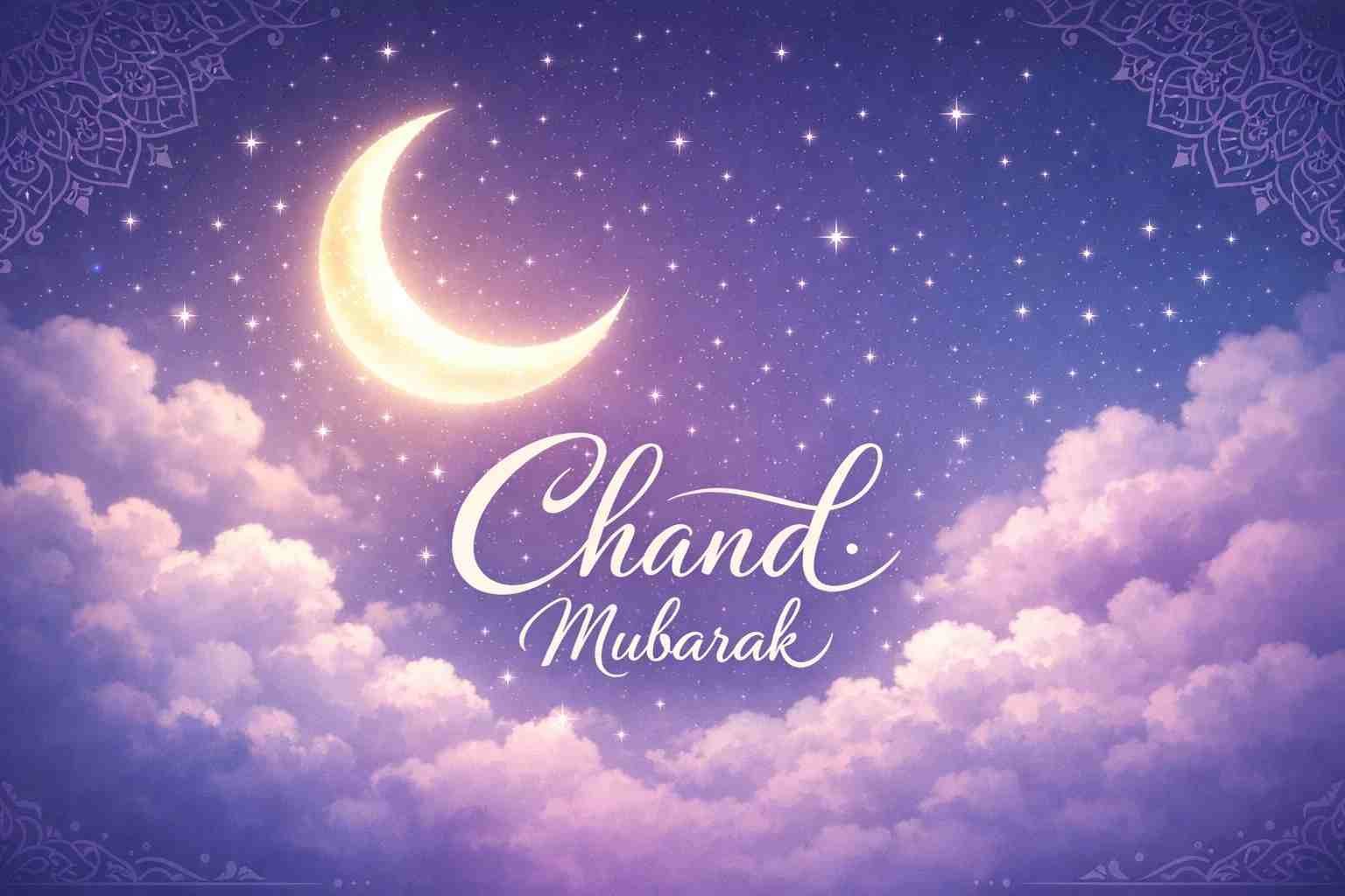 Chand Mubarak Ramadan crescent moon greeting image